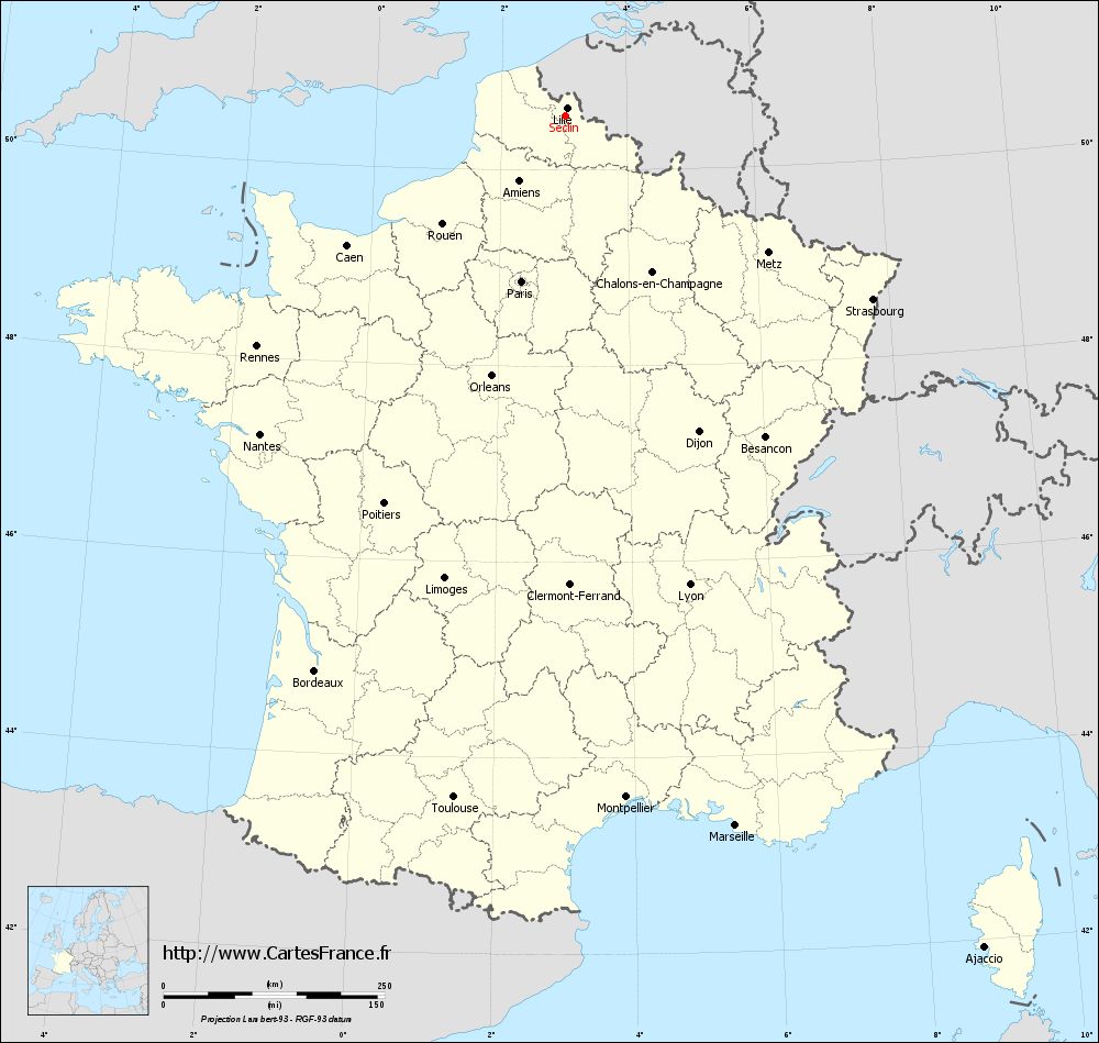 carte-administrative-lambert-regions-Seclin Personne disparue